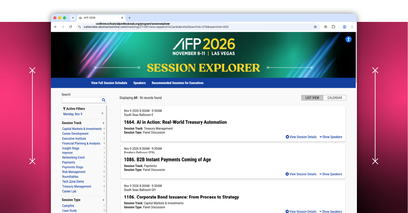 AFP 2026 Session Explorer